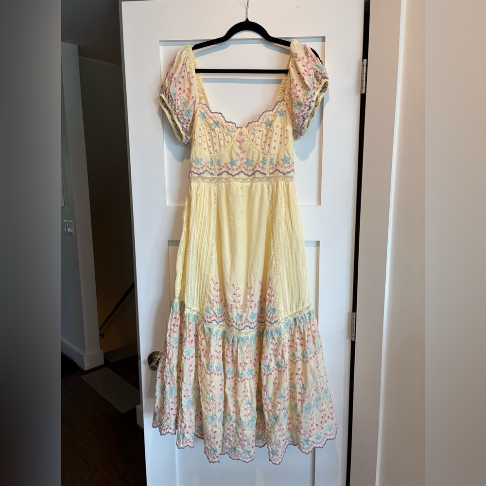 LoveShackfancy Magena crocheted broderie anglaise cotton midi dress - Picture 5 of 10